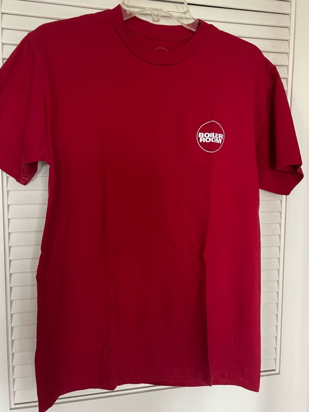 Red Boiler Room T-shirt with Reflective logos